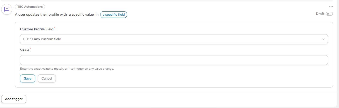 TBC – Automator Custom Field Triggers
