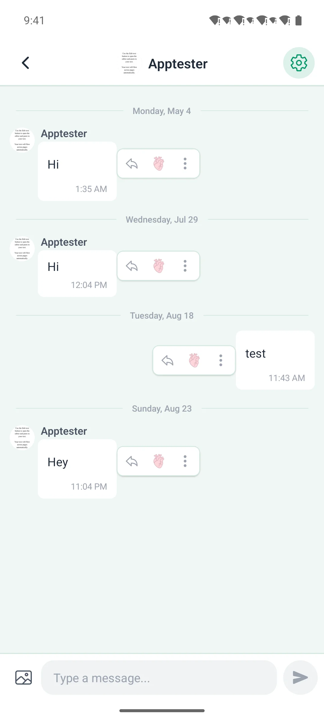 A direct-message conversation on a phone