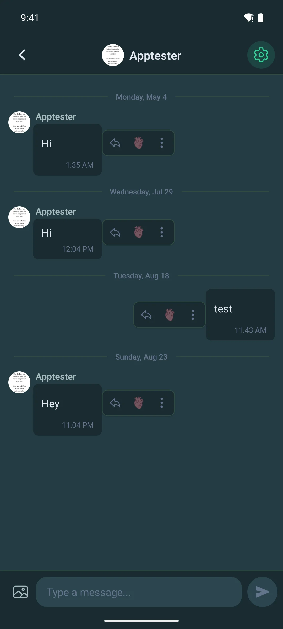A direct-message conversation on a phone