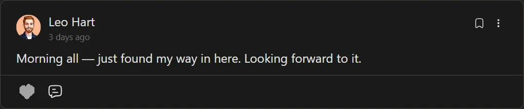 A community post showing its reactions