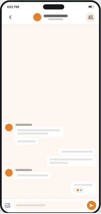 A conversation as members see it, on a phone
