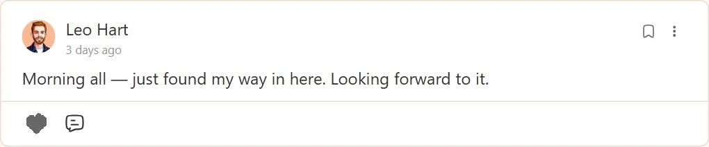 A community post showing its reactions