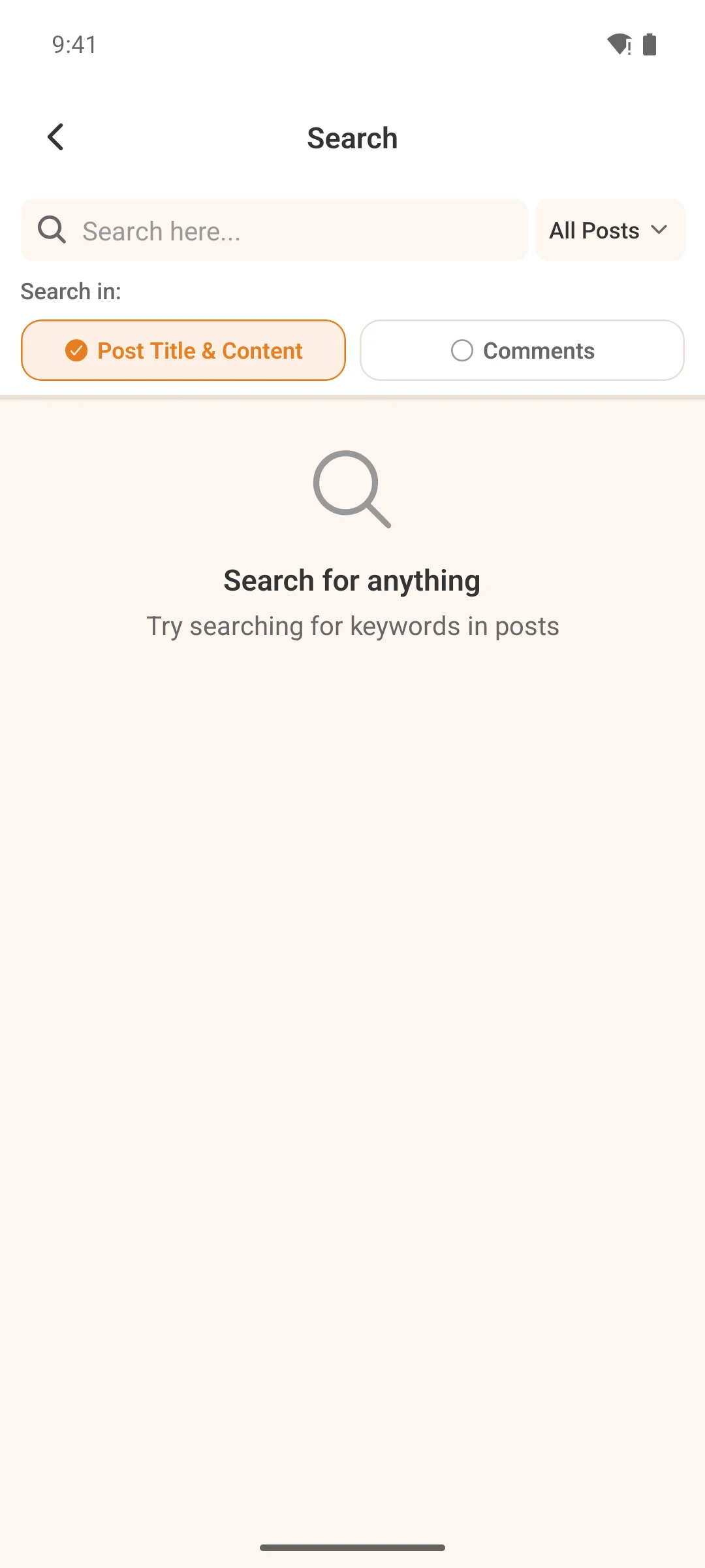 Global search on a phone