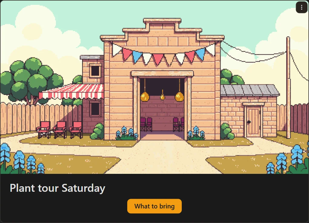 The active banner at the top of the community feed on the website