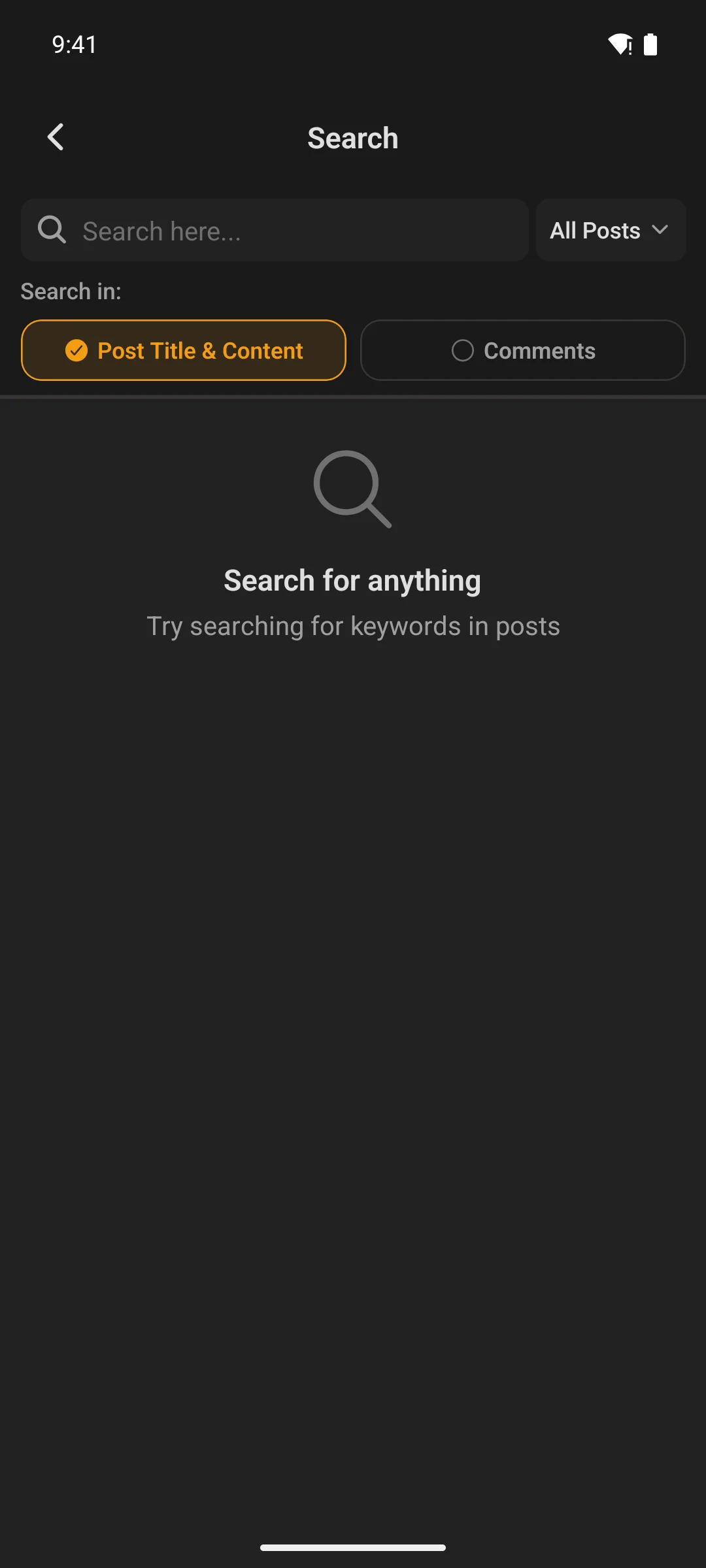 Global search on a phone