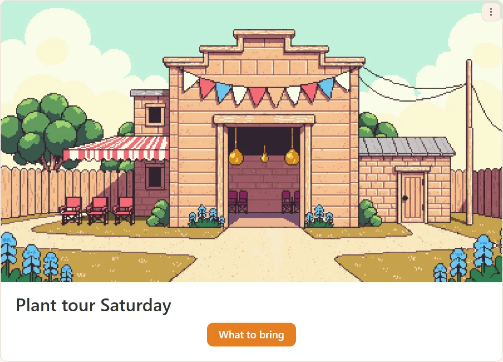 The active banner at the top of the community feed on the website
